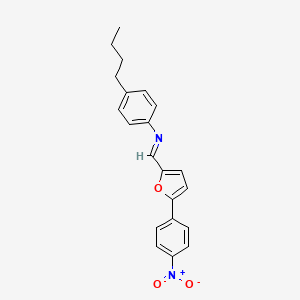 molecular formula C21H20N2O3 B12894603 (E)-N-(4-Butylphenyl)-1-[5-(4-nitrophenyl)furan-2-yl]methanimine CAS No. 63485-06-3