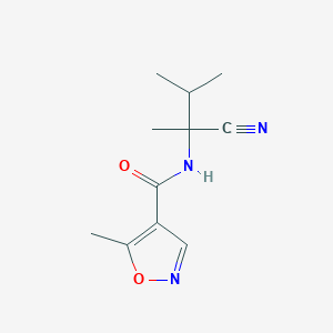 molecular formula C11H15N3O2 B12894613 N-(2-Cyano-3-methylbutan-2-yl)-5-methyl-1,2-oxazole-4-carboxamide CAS No. 828940-68-7