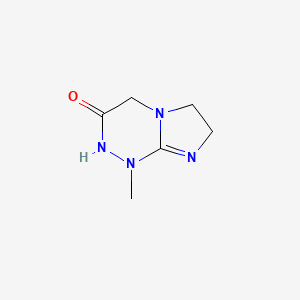molecular formula C6H10N4O B12894618 1-Methyl-1,2,6,7-tetrahydroimidazo[2,1-c][1,2,4]triazin-3(4H)-one CAS No. 62638-43-1