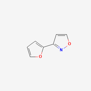 molecular formula C7H5NO2 B12894640 Isoxazole, 3-(2-furanyl)- CAS No. 651059-65-3