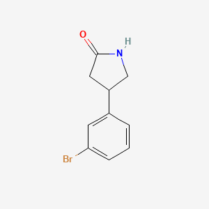 molecular formula C10H10BrNO B1289467 4-(3-Bromophenyl)pyrrolidin-2-one CAS No. 1105187-44-7