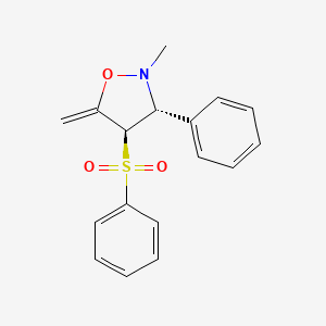 molecular formula C17H17NO3S B12894673 Trans-2-methyl-5-methylene-3-phenyl-4-(phenylsulfonyl)isoxazolidine 