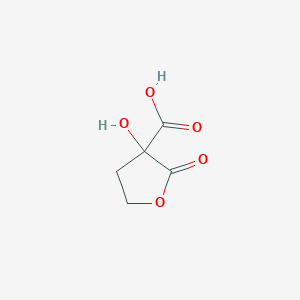 molecular formula C5H6O5 B12894686 3-Hydroxy-2-oxotetrahydrofuran-3-carboxylic acid 