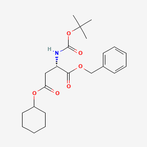 molecular formula C22H31NO6 B12894697 Boc-Asp(Ochex)-Obzl 