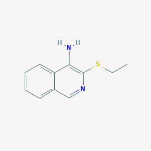 molecular formula C11H12N2S B12894705 3-(Ethylthio)isoquinolin-4-amine CAS No. 92071-67-5