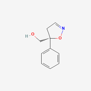 molecular formula C10H11NO2 B12894723 [(5R)-5-Phenyl-4,5-dihydro-1,2-oxazol-5-yl]methanol CAS No. 842163-69-3