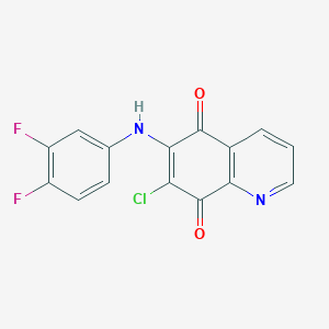 molecular formula C15H7ClF2N2O2 B12894724 7-Chloro-6-(3,4-difluoroanilino)quinoline-5,8-dione CAS No. 159585-71-4
