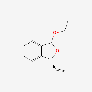 molecular formula C12H14O2 B12894745 (1R)-1-ethenyl-3-ethoxy-1,3-dihydro-2-benzofuran CAS No. 915725-77-8