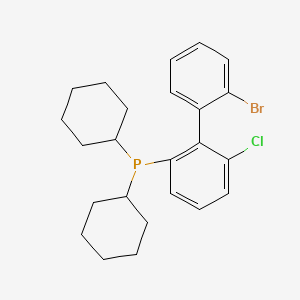 molecular formula C24H29BrClP B12894749 (2'-Bromo-6-chloro-[1,1'-biphenyl]-2-yl)dicyclohexylphosphine 