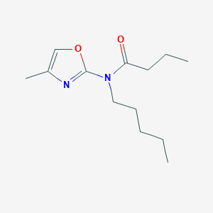 molecular formula C13H22N2O2 B12894772 N-(4-Methyl-1,3-oxazol-2-yl)-N-pentylbutanamide CAS No. 57068-51-6