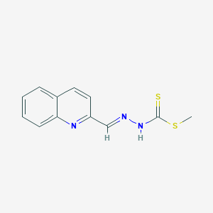 molecular formula C12H11N3S2 B12894774 Methyl 2-(quinolin-2-ylmethylene)hydrazinecarbodithioate 