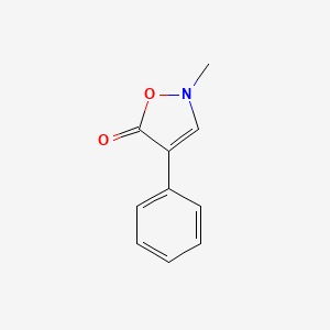 molecular formula C10H9NO2 B12894789 2-Methyl-3-phenyl-(2H)isoxazol-5-one CAS No. 7713-58-8