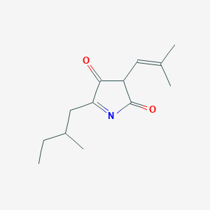 molecular formula C13H19NO2 B12894797 5-(2-Methylbutyl)-3-(2-methylprop-1-en-1-yl)-2H-pyrrole-2,4(3H)-dione 