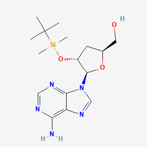 molecular formula C16H27N5O3Si B12894803 2'-O-[tert-Butyl(dimethyl)silyl]-3'-deoxyadenosine CAS No. 862179-58-6