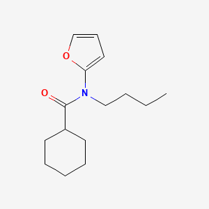 molecular formula C15H23NO2 B12894821 N-Butyl-N-(furan-2-yl)cyclohexanecarboxamide CAS No. 62187-39-7