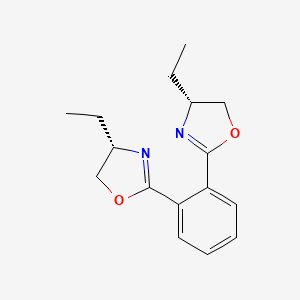 molecular formula C16H20N2O2 B12894828 rel-1-((R)-4-Ethyl-4,5-dihydrooxazol-2-yl)-2-((S)-4-ethyl-4,5-dihydrooxazol-2-yl)benzene 