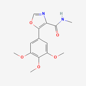 molecular formula C14H16N2O5 B12894838 N-Methyl-5-(3,4,5-trimethoxyphenyl)-1,3-oxazole-4-carboxamide CAS No. 89205-16-3