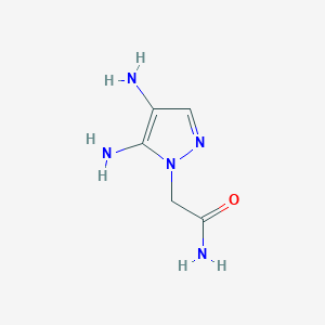 molecular formula C5H9N5O B12894847 2-(4,5-Diamino-1H-pyrazol-1-yl)acetamide 
