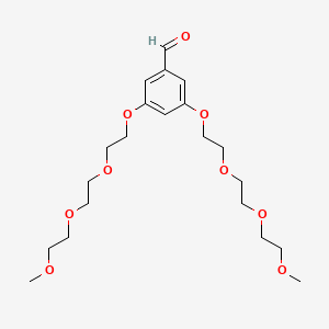 molecular formula C21H34O9 B12894885 3,5-Bis(2-(2-(2-methoxyethoxy)ethoxy)ethoxy)benzaldehyde CAS No. 206049-38-9