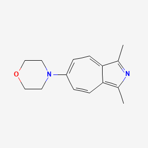 molecular formula C15H18N2O B12894887 4-(1,3-Dimethylcyclohepta[c]pyrrol-6-yl)morpholine CAS No. 89992-48-3