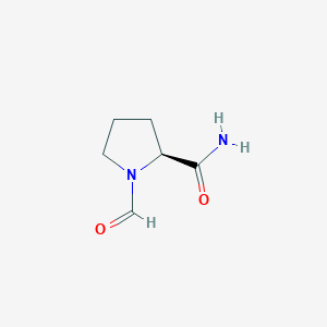 molecular formula C6H10N2O2 B12894908 (S)-1-Formylpyrrolidine-2-carboxamide 
