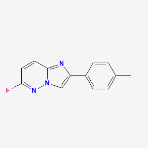 molecular formula C13H10FN3 B12894940 6-Fluoro-2-(4-methylphenyl)imidazo[1,2-b]pyridazine CAS No. 122479-60-1