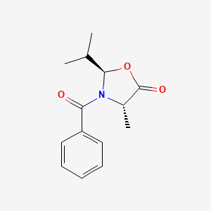 molecular formula C14H17NO3 B12894996 5-Oxazolidinone, 3-benzoyl-4-methyl-2-(1-methylethyl)-, (2R,4S)- CAS No. 848152-10-3