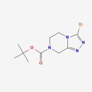 molecular formula C10H15BrN4O2 B1289507 tert-butyl 3-Bromo-5,6-dihydro-[1,2,4]triazolo[4,3-a]pyrazine-7(8H)-carboxylate CAS No. 723286-80-4