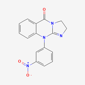 molecular formula C16H12N4O3 B12895082 10-(3-Nitrophenyl)-2,10-dihydroimidazo[2,1-b]quinazolin-5(3H)-one CAS No. 88969-72-6