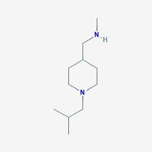 molecular formula C11H24N2 B1289509 1-(1-Isobutylpiperidin-4-YL)-N-methylmethanamine CAS No. 887405-46-1