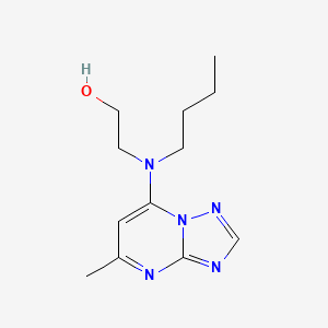 molecular formula C12H19N5O B12895095 2-[Butyl(5-methyl[1,2,4]triazolo[1,5-a]pyrimidin-7-yl)amino]ethan-1-ol CAS No. 61993-90-6