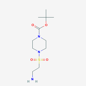 molecular formula C11H23N3O4S B1289511 4-[(2-Aminoethyl)sulfonyl]-1-boc-piperazine CAS No. 917562-08-4