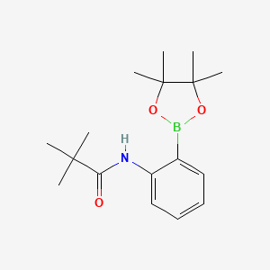 molecular formula C17H26BNO3 B1289515 2-(TERT-BUTYLCARBONYLAMINO)PHENYLBORONIC ACID, PINACOL ESTER CAS No. 1073354-10-5