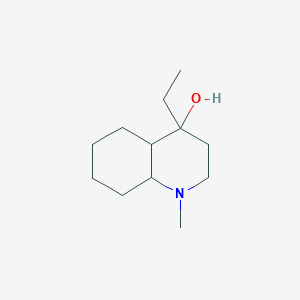 molecular formula C12H23NO B12895219 4-Ethyl-1-methyldecahydro-4-quinolinol CAS No. 54924-05-9