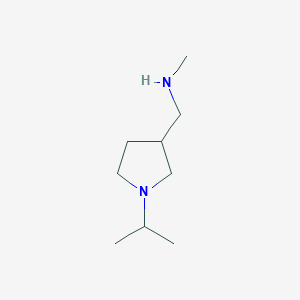 molecular formula C9H20N2 B1289525 1-(1-Isopropylpyrrolidin-3-yl)-N-methylmethanamine CAS No. 884504-73-8