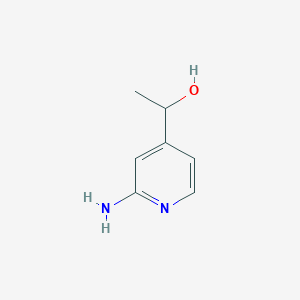 molecular formula C7H10N2O B1289526 1-(2-Aminopyridin-4-yl)ethanol CAS No. 885266-91-1