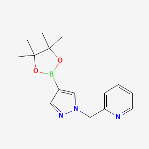 molecular formula C15H20BN3O2 B1289528 2-((4-(4,4,5,5-tetramethyl-1,3,2-dioxaborolan-2-yl)-1H-pyrazol-1-yl)methyl)pyridine CAS No. 864754-22-3