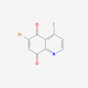 molecular formula C9H3BrINO2 B12895310 6-Bromo-4-iodoquinoline-5,8-dione CAS No. 824405-30-3