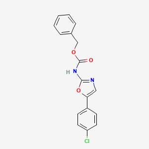 molecular formula C17H13ClN2O3 B12895329 Benzyl [5-(4-chlorophenyl)-1,3-oxazol-2-yl]carbamate CAS No. 13575-29-6