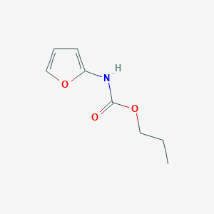 molecular formula C8H11NO3 B12895385 2-Furancarbamic acid, propyl ester CAS No. 63956-91-2
