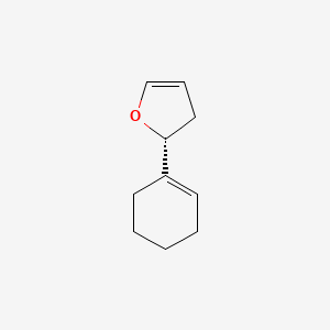 molecular formula C10H14O B12895386 (2R)-2-(cyclohexen-1-yl)-2,3-dihydrofuran 