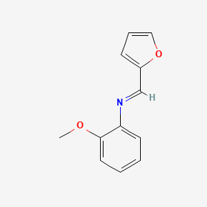 molecular formula C12H11NO2 B12895407 Benzenamine, N-(2-furanylmethylene)-2-methoxy- CAS No. 14744-30-0