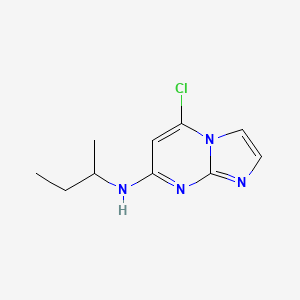 molecular formula C10H13ClN4 B12895419 N-(Butan-2-yl)-5-chloroimidazo[1,2-a]pyrimidin-7-amine CAS No. 89099-84-3