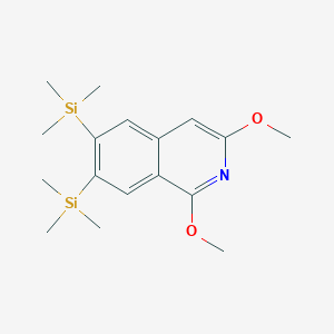 molecular formula C17H27NO2Si2 B12895449 1,3-Dimethoxy-6,7-bis(trimethylsilyl)isoquinoline CAS No. 86854-63-9