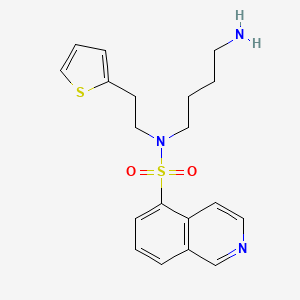 molecular formula C19H23N3O2S2 B12895472 N-(4-Aminobutyl)-N-(2-(thiophen-2-yl)ethyl)isoquinoline-5-sulfonamide CAS No. 651307-36-7