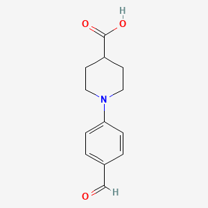 molecular formula C13H15NO3 B1289551 1-(4-Formylphenyl)piperidine-4-carboxylic acid CAS No. 727396-60-3