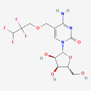 molecular formula C13H17F4N3O6 B12895548 5-[(2,2,3,3-Tetrafluoropropoxy)methyl]cytidine CAS No. 62012-64-0