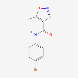 molecular formula C11H9BrN2O2 B12895676 N-(4-Bromophenyl)-5-methyl-1,2-oxazole-4-carboxamide CAS No. 61643-21-8