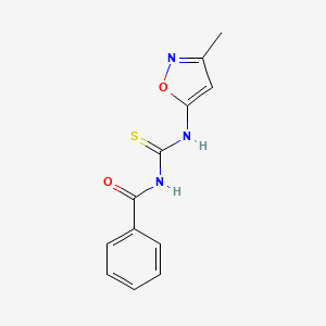 molecular formula C12H11N3O2S B12895700 Benzamide, N-[[(3-methyl-5-isoxazolyl)amino]thioxomethyl]- CAS No. 118385-15-2