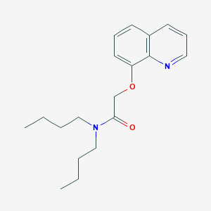 molecular formula C19H26N2O2 B12895750 N,N-Dibutyl-2-(quinolin-8-yloxy)acetamide CAS No. 88350-37-2